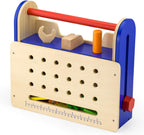 Foldable Tool Kit for Kids | 32 Pcs Wooden Pretend Play Tool Box Set Age 3+