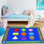 Kids Shapes Play Mat 160x230cm | Soft Educational Crawling Rug