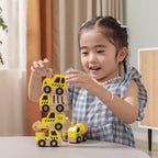 Construction Vehicles 6 Pcs Set | Wooden Truck Toys for Kids Pretend Play Age 3+