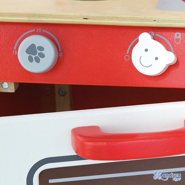 Table Top Wooden Kitchen Set with Accessories | Kids Pretend Play Cooking Toy Age 3+