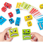 Expression Puzzle Building Blocks | Kids Wooden Emotional Learning & Logic Toy