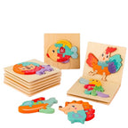 Wooden Puzzles Martin Set of 12 | Kids Educational Animal & Vehicle Puzzle Toy