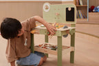 Wooden Tool Bench for Kids | Pretend Play Workbench Set with Tools &amp; Accessories