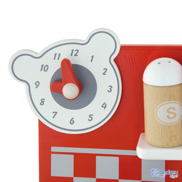Table Top Wooden Kitchen Set with Accessories | Kids Pretend Play Cooking Toy Age 3+