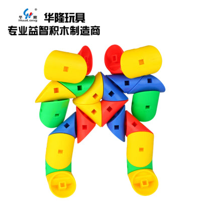 Capu Manipulative Shapes 60 PCS | Interlocking STEM Fine Motor Skills Building Toy