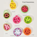 Fruit Colors Classification Toy for Kids | Wooden Color Sorting Bowl Montessori Set
