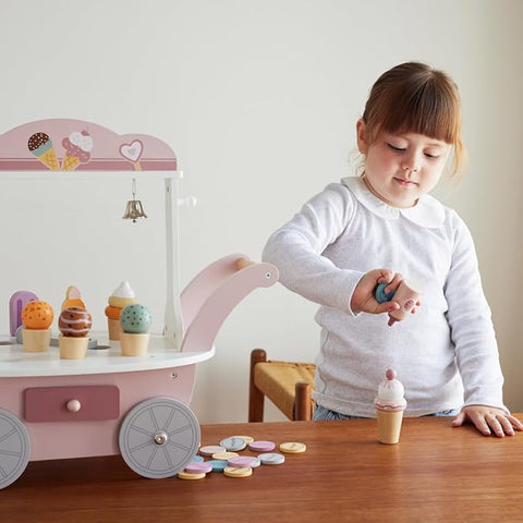 Wooden Ice Cream Cart Mini