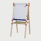 Standing Easel with Roll Paper | Kids Magnetic Drawing Board & Blackboard Set