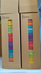 Colored Tumble Tower Wooden 54 Pcs | Kids Balance & Strategy Game