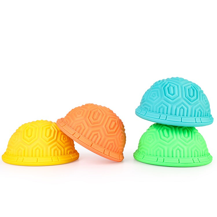 Tortoise Balance Pods 8 PCS | Inflatable Kids Sensory Wobble Stepping Stones Set