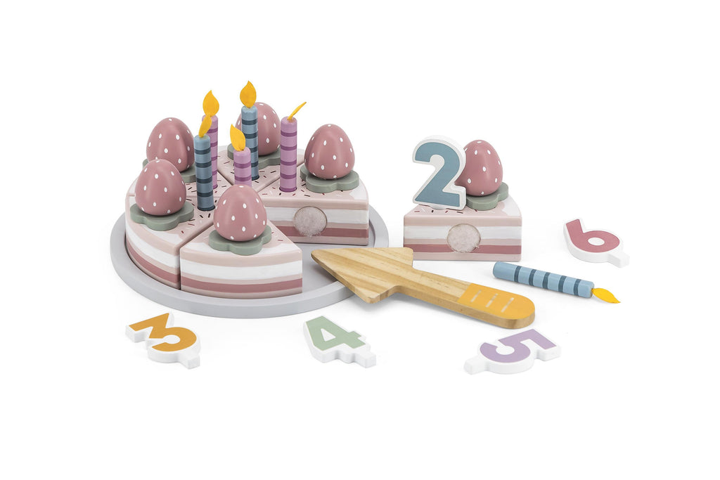 Wooden Happy Birthday Cake | Kids Pretend Play Celebration Toy Set