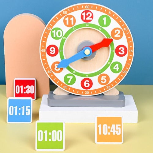 Teaching Clock Wooden | Kids Educational Math & Learning Activity Toy Set
