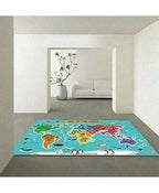 World Map Kids Play Mat | Educational Flannel Learning Carpet Rug