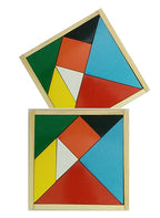 Tangram Blocks Wooden 9 Pcs | Educational Puzzle Toy for Kids