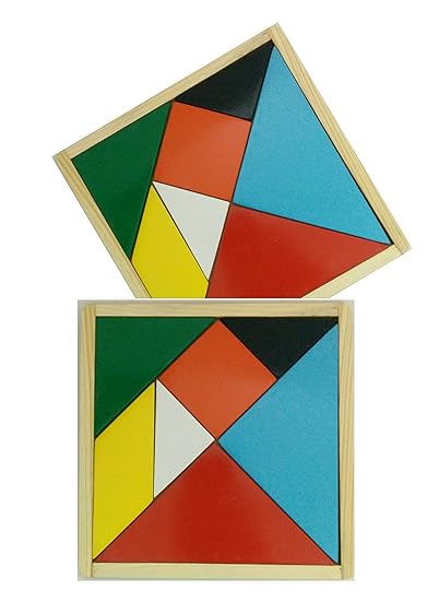 Tangram Blocks Wooden - 9Pcs
