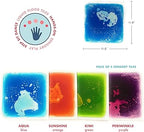 Liquid Floor Tiles 4pc Square | Color Changing Sensory Gel Floor Mats