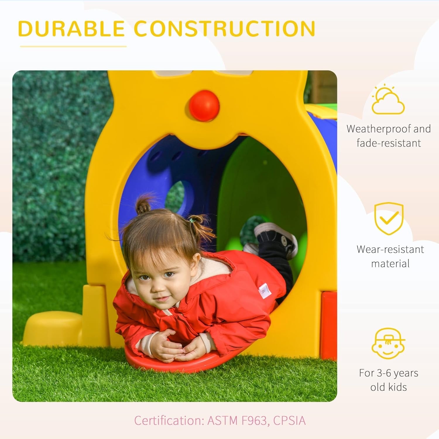 Kids Preschool Tunnel | Foldable Crawling Play Tunnel for Toddlers