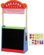 Theatre & Grocery Store Wooden Toy | 2-in-1 Pretend Play Shop & Stage for Kids