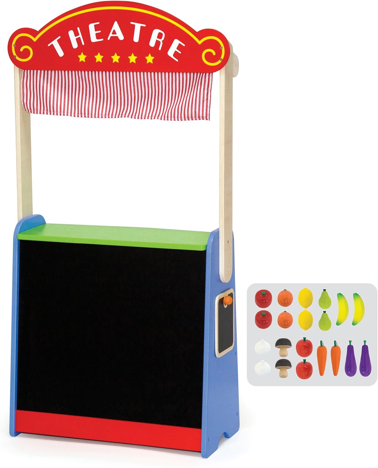 Theatre & Grocery Store Wooden Toy | 2-in-1 Pretend Play Shop & Stage for Kids