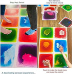 Liquid Floor Tiles 4pc Square | Color Changing Sensory Gel Floor Mats