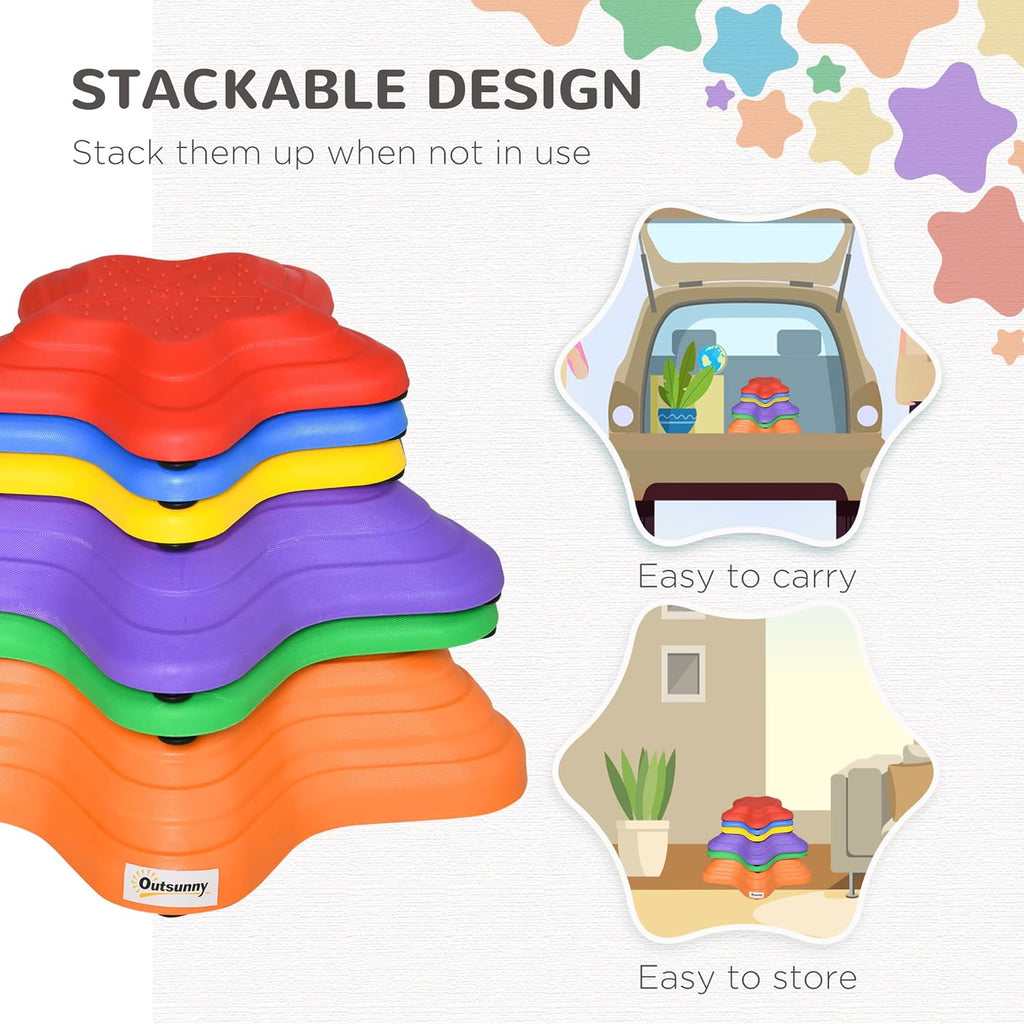 Starfish Stepping Stones Kids 11 Pcs | Balance & Motor Skills Toy Set