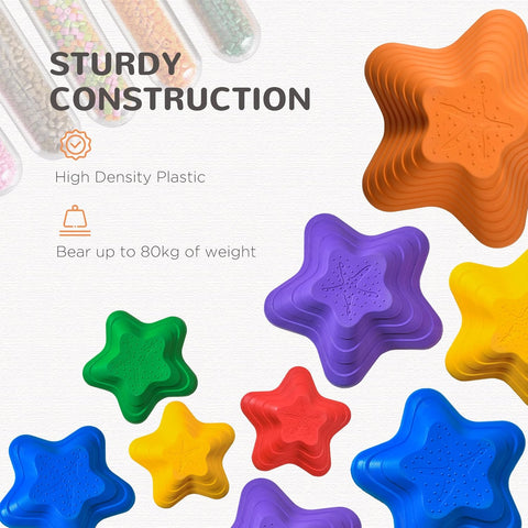 Starfish Style 11 Pcs Large Size Stepping Balance Stones for Kids