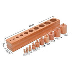 Wooden Cylindrical Blocks Set of 4 | Montessori Cylinder Learning Toy for Kids