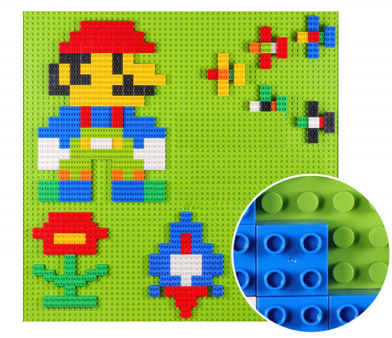 Building Block Tracker with Lego Plates | Kids Construction Wall & Floor Play Set
