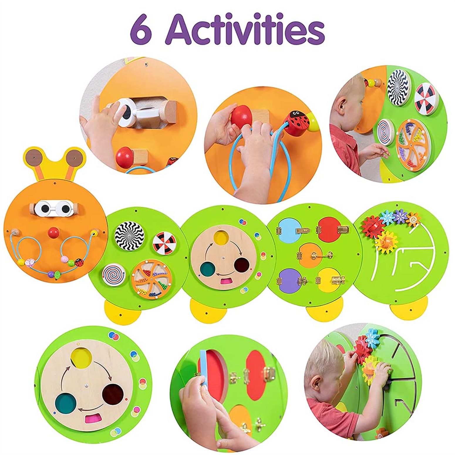 Caterpillar Wall Panels | Montessori Wall Activity Toy for Kids 12M+