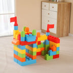 Mega Building Blocks 83 Pcs | Kids First Builders Large Construction Toy Set