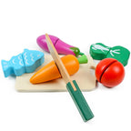Wooden Cutting Vegetables Set Kids | Pretend Play Kitchen Cutting Toy