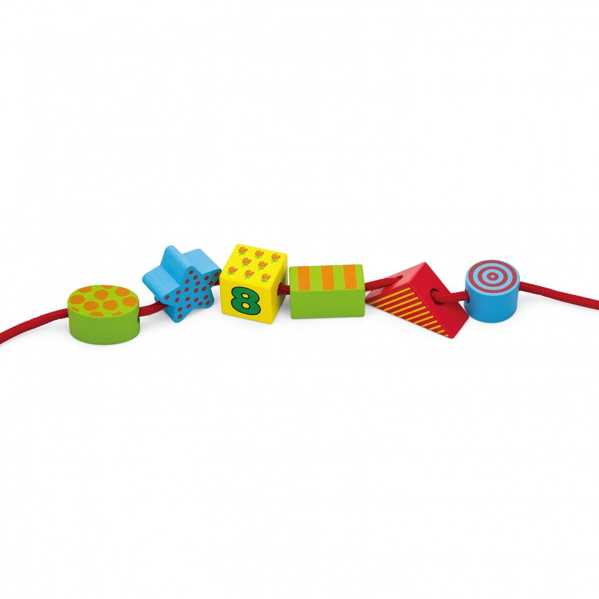 Lace Up Blocks Wooden Set | Counting & Fine Motor Learning Toy for Kids