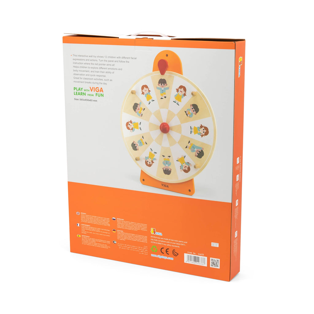 Wooden Wall Movement & Facial Expressions | Montessori Emotion Learning Toy 18M+