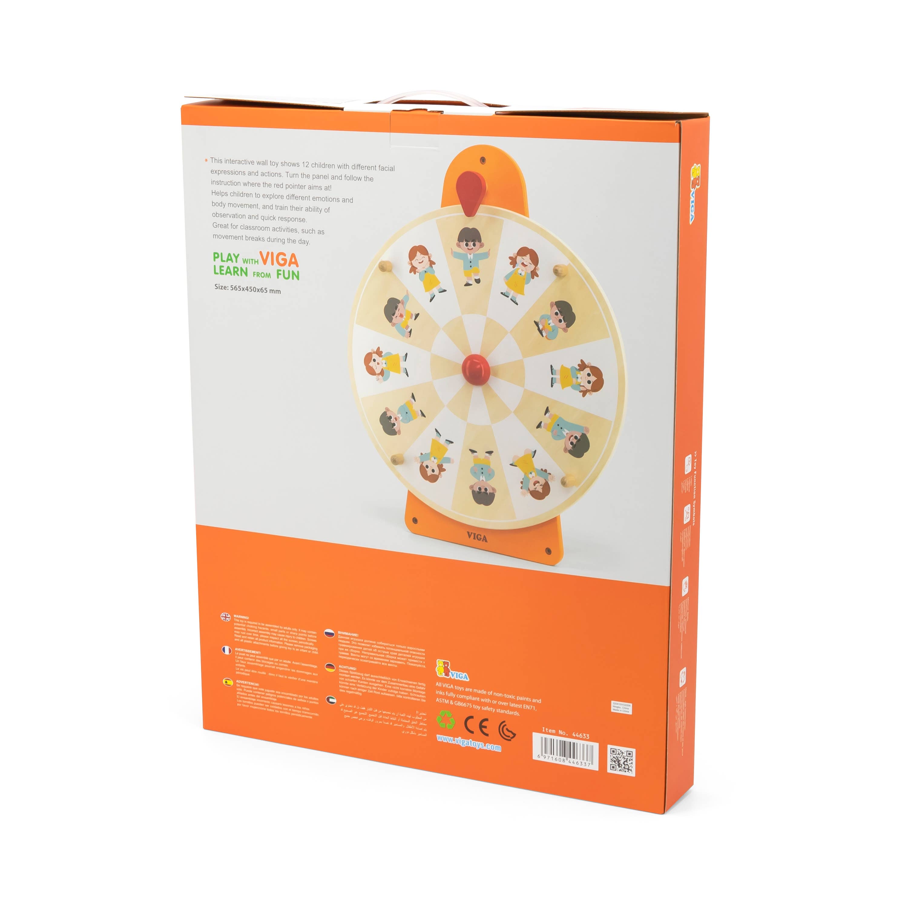 Wooden Wall Movement & Facial Expressions | Montessori Emotion Learning Toy 18M+