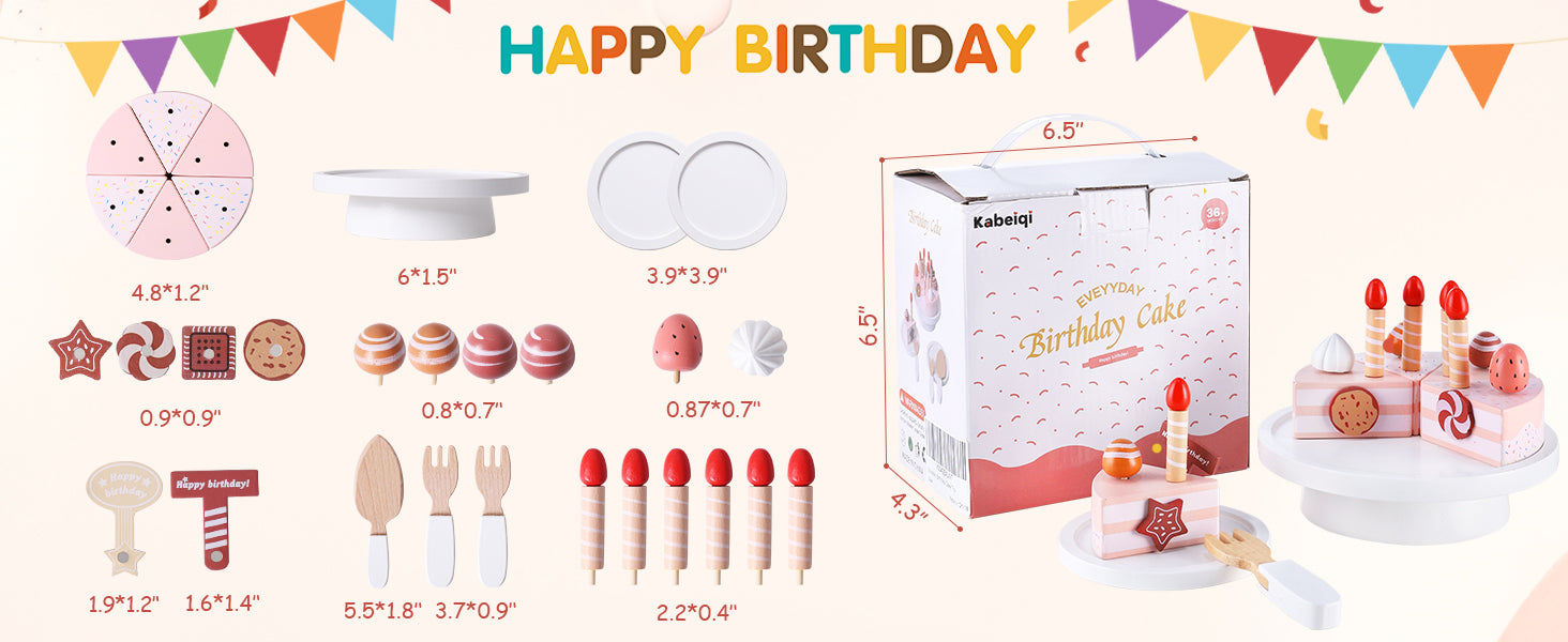 Interactive Birthday Cake Toy for Kids | Pretend Play Birthday Celebration Set 3+ Years