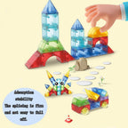 Magic Magnetic DIY Blocks 32 Pcs | Light Up Magnetic Building Toys for Kids 3+