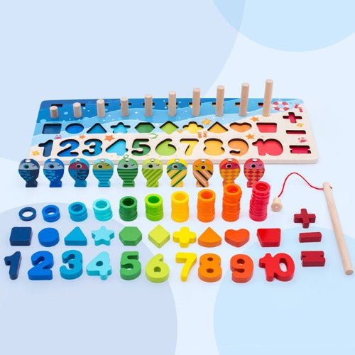 Montessori Smart Math Board | Kids Number Matching & Fishing Learning Toy