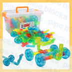 Transparent Water Pipe Building Blocks 48 Pcs | Kids Montessori STEM Construction Toy