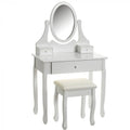 Dressing Table with Stool Vintage | Kids Wooden Vanity Makeup Role Play Set