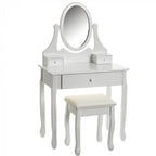 Dressing Table with Stool Vintage | Kids Wooden Vanity Makeup Role Play Set