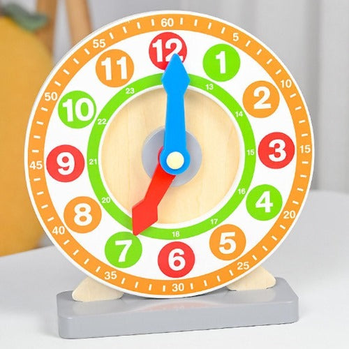 Teaching Clock Wooden | Kids Educational Math & Learning Activity Toy Set
