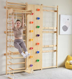 Swedish Ladder Climbing Set for Kids | Wall Climber, Ramp & Rope Panels Activity Unit