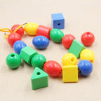 Jumbo Lacing Beads with String & Tote 54 Pcs