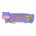 Hippo Activity Wall Panel for Kids | Wooden Sensory Busy Board Educational Wall Toy