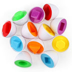 Matching Eggs 12 Pcs | Kids Shape & Color Sorting Educational Toy Set