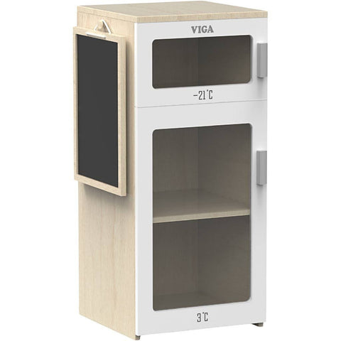 Supermarket Play Set for Kids | Wooden Fruit, Vegetable & Fridge Pretend Shop 3-in-1