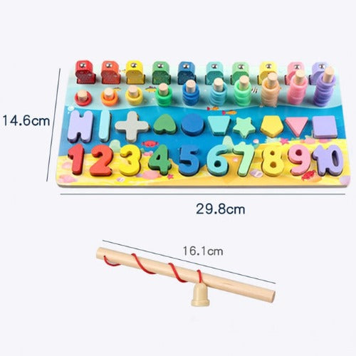 Montessori Smart Math Board | Kids Number Matching & Fishing Learning Toy
