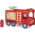 Large Super Fire Engine Play Set Kids | Wooden Fire Truck Activity Toy