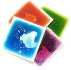 Liquid Floor Tiles 4pc Square | Color Changing Sensory Gel Floor Mats