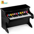 My First Piano Black | Wooden Kids Musical Piano Toy with Song Book Age 18M+